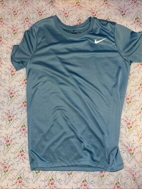 Nike Light Blue Performance Tee with White Swoosh